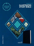 CSB Baker Illustrated Study Bible Navy, Diamond Design LeatherTouch
