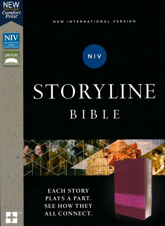 NIV, Storyline Bible, Leathersoft, Pink, Comfort Print