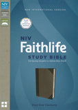 NIV Faithlife Study Bible: Intriguing Insights to Inform Your Faith--soft leather-look, gray/black
