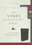 NKJV Vines Expository Bible--imitation leather, black