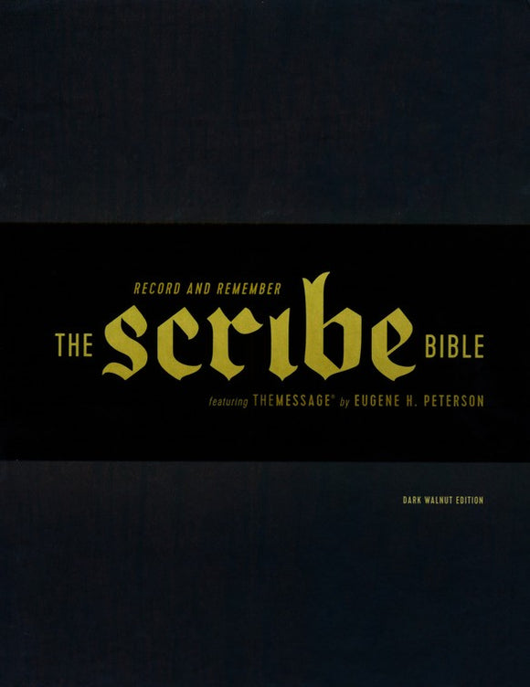 The Scribe Bible: Featuring The Message by Eugene H. Peterson, Dark Walnut