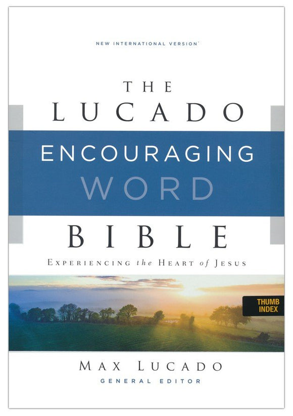 NIV Lucado Encouraging Word Bible, Comfort Print, Leathersoft, Blue, Indexed