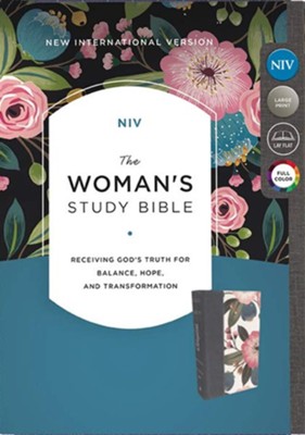 NIV The Woman's Study Bible, Hardcover, Blue Floral, Full-Color