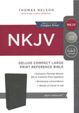 NKJV Comfort Print Deluxe Reference Bible, Compact Large Print, Imitation Leather, Black