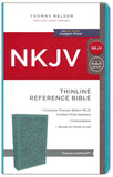 NKJV Comfort Print Thinline Reference Bible, Leathersoft, Turquoise