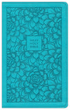 NKJV Comfort Print Thinline Reference Bible, Leathersoft, Turquoise
