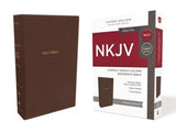 NKJV Comfort Print Compact Single-Column Reference Bible, Imitation Leather, Brown