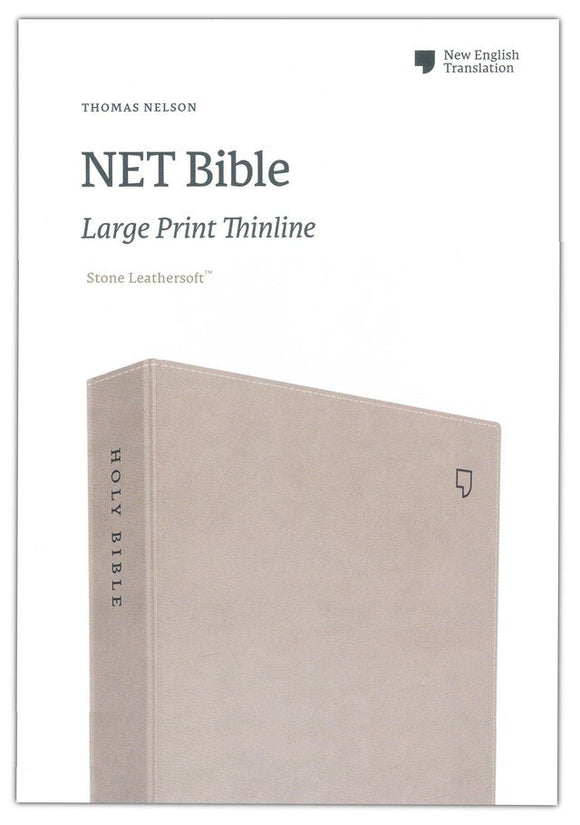 NET Large-Print Thinline Bible--soft leather-look, ston