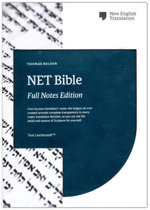 NET Comfort Print Bible, Full-Notes Edition--soft leather-look, teal