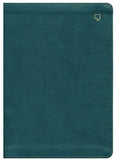 NET Comfort Print Bible, Full-Notes Edition--soft leather-look, teal (indexed)