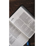 NKJV Comfort Print Single-Column Reference Bible--premium goatskin, brown (Premier Collection)