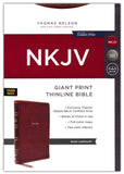 NKJV Giant-Print Thinline Bible, Comfort Print--soft leather-look, brown (indexed, red letter)