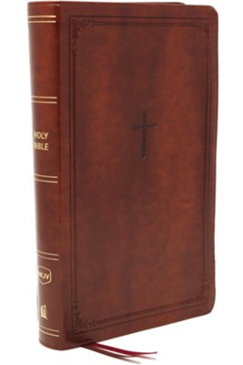 NKJV Compact Reference Bible, Comfort Print--soft leather-look, brown (red letter)