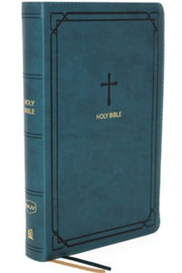 NKJV Compact Reference Bible, Comfort Print--soft leather-look, teal (red letter)