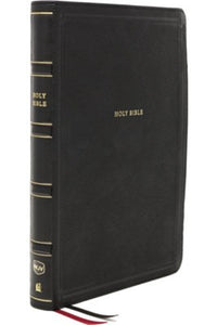 NKJV Thinline Deluxe Reference Bible, Comfort Print--soft leather-look, black (indexed)