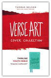 NKJV, Thinline Youth Edition Bible, Verse Art Cover Collection, Leathersoft, Red Letter, Comfort Print