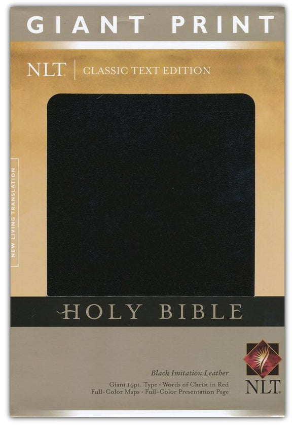 NLT Holy Bible, Giant Print, Black Imitation Leather