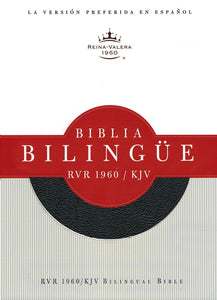 Biblia Bilingue RVR 1960-KJV, Piel Fab. Negro / RVR 1960-KJV Bilingual Bible, Bon. Leather Black
