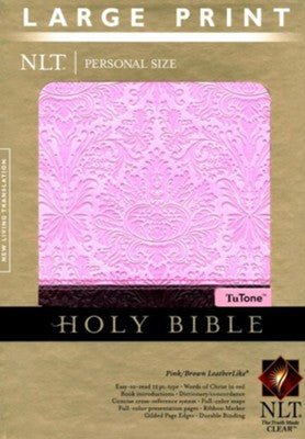 NLT Personal Size Large Print, TuTone Pink and Brown Imitation Leather, Thumb-Indexed TYNDALE HOUSE