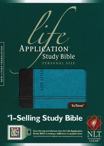 NLT Life Application Study Bible 2nd Edition, Personal Size TuTone Dark Brown/Teal Leatherlike