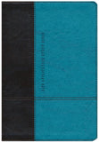 NLT Life Application Study Bible 2nd Edition, Personal Size TuTone Dark Brown/Teal Leatherlike
