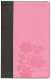 NLT Slimline Center Column Reference, TuTone Leatherlike Dark Brown/Pink Flowers