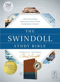 The NLT Swindoll Study Bible--soft leather-look, brown/teal/blue (indexed)