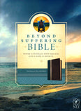 NLT Beyond Suffering Bible, TuTone Teal/Brown/Rose Gold Leatherlike