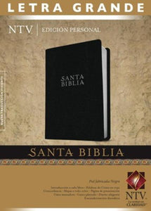 Edición personal letra grande NTV piel fab-negro, NTV Personal Size Large Print Bible, black bonded leather