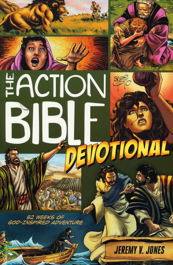 The Action Bible Devotional: 52 Weeks of God-Inspired Adventure (Action Bible Series) Paperback – Jeremy V. Jones , Sergio Cariello