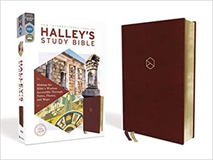 NIV, Halley's Study Bible Burgundy, Red Letter Edition,