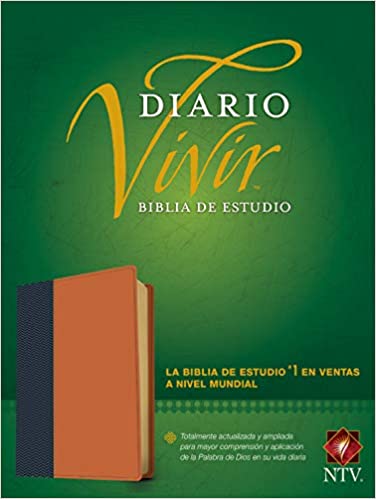 NTV Biblia de estudio del diario vivir LeatherLike, Blue/Tan Indexed