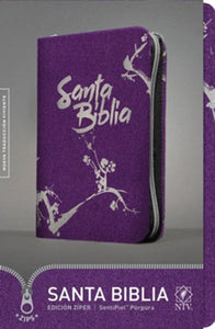 NTV Santa Biblia Edicion ziper, Purple Imitation Leather with Zipper