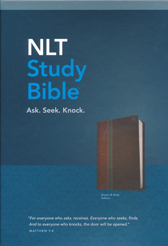 NLT Study Bible, TuTone, LeatherLike, Slate