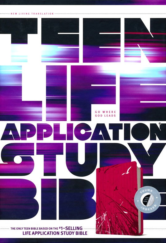 NLT Teen Life Application Study Bible, Pink Fields Indexed Leatherlike
