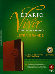 NTV Biblia de Estudio del Diario Vivir, TuTone Brown/Tan, Letra Grande Indexed LeatherLike
