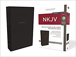 NKJV, Deluxe Reference Bible, Super Giant Print, Leathersoft, Black, Red Letter, Comfort Print: Holy Bible, New King James Version