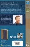 NIV Study Bible, Soft Leather-look, Tan/Blue Thumb-indexed
