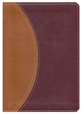 NIV Study Bible, Compact, Imitation Leather, Tan Burgundy