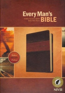 NIV Every Man's Bible, Deluxe Heritage Edition, TuTone, LeatherLike, Tan, With thumb index