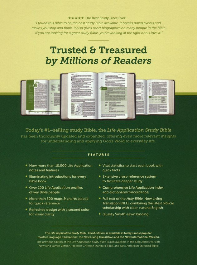 NLT Life Application Study Bible - Third Edition - Dark Brown & Brown LeatherLike