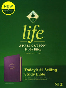 NLT Life Application Study Bible, Third Edition--soft leather-look, purple