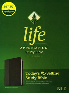 NLT Life Application Study Bible, Third Edition--soft leather-look, black/onyx