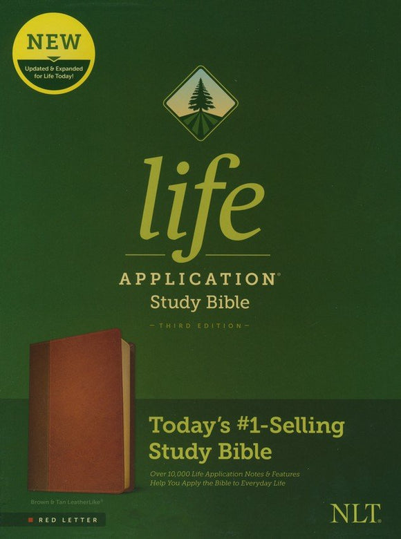 NLT Life Application Study Bible, Third Edition--soft leather-look, brown/tan (red letter)