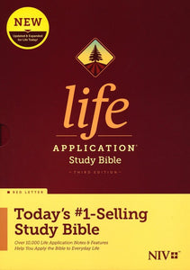 NIV Life Application Study Bible, Third Edition--hardcover, red letter