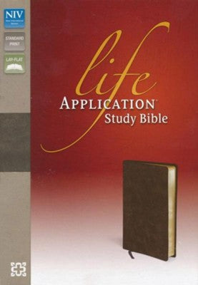 NIV Life Application Study Bible, Bonded Leather, Distressed Brown