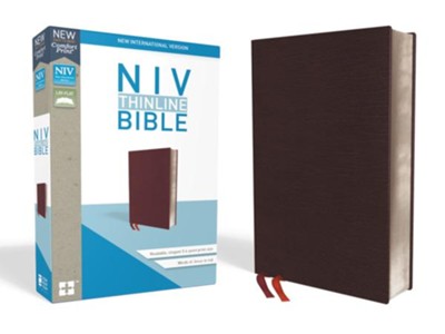 NIV Thinline Bible Navy, Bonded Leather, Indexed