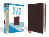 NIV Thinline Bible Burgundy, Bonded Leather, Indexed