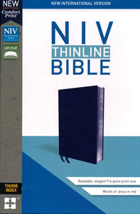 NIV Comfort Print Thinline Reference Bible, Imitation Leather, Gray