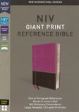 NIV Comfort Print Reference Bible, Giant Print, Imitation Leather, Pink and Brown, Indexed